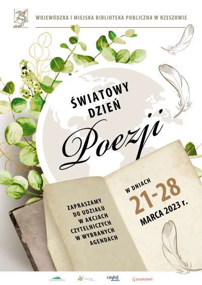 Grafika promująca Światowy Dzień Poezji
